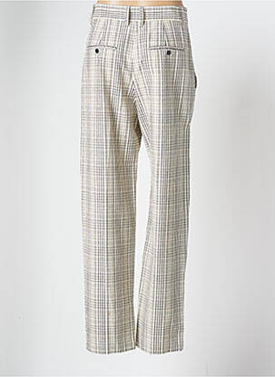 Pantalon drept talie cu cleme talie înaltă bej ISABEL MARANT femeie