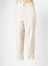 Pantalon drept talie cu cleme talie înaltă bej MARGAUX LONNBERG femeie