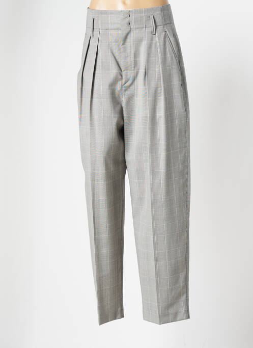 Pantalon drept gri ISABEL MARANT femeie