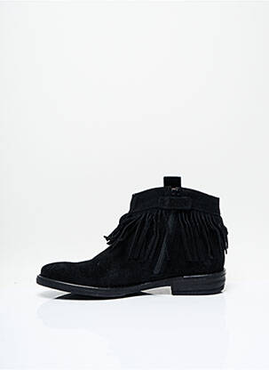 Botine/ghete arcadă plantară toc mic negru NINETTE EN FLEUR fată