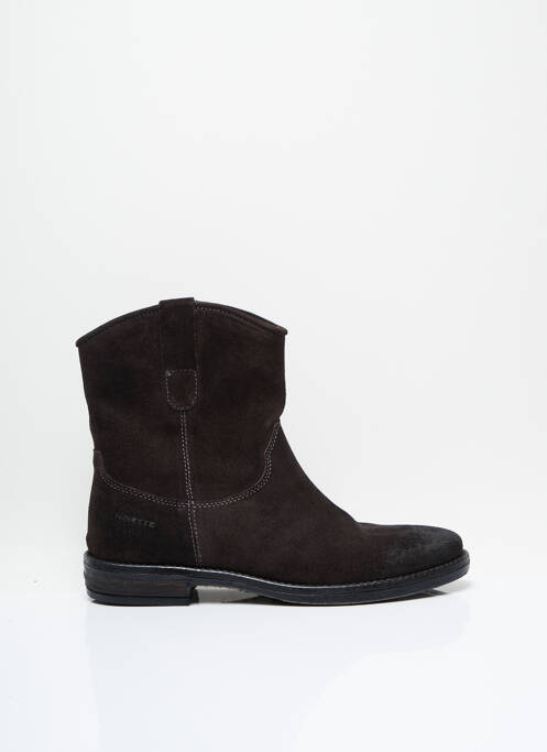 Botine/Ghete maro NINETTE EN FLEUR fată