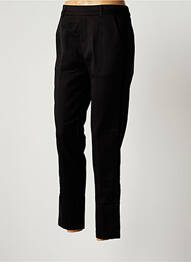 Pantalon chino broderie galoni laterali mărime normală negru GRACE & MILA femme