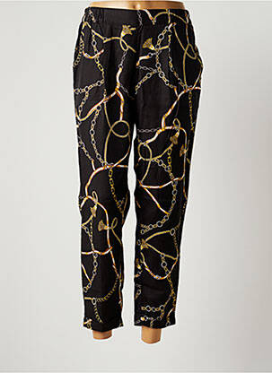 Pantalon 7/8 talie elastică mărime normală negru TEDDY SMITH femme