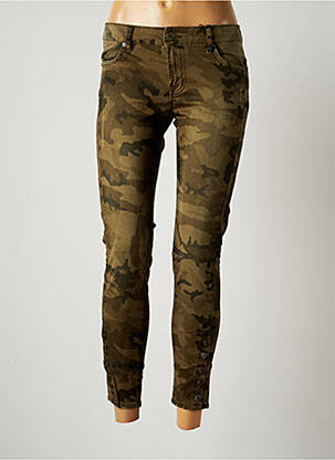 Pantalon slim elasticitate mărime normală verde HEARTLESS JEANS femeie