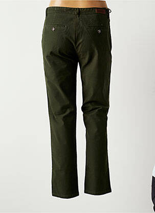 Pantalon chino țesătură poplin mărime normală verde REIKO femeie