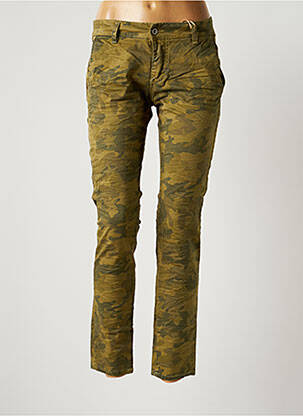 Pantalon slim talie joasă talie joasă verde PLEASE femeie