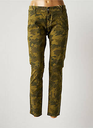 Pantalon slim talie joasă talie joasă verde PLEASE femeie