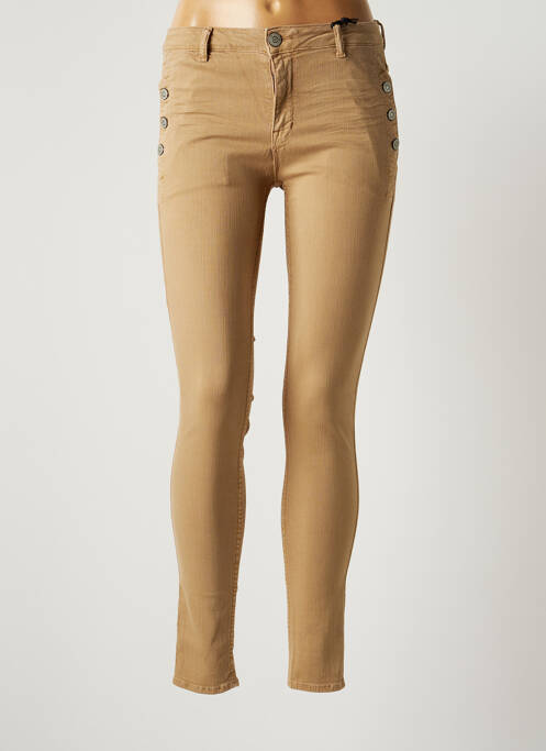 Pantalon slim bej HEARTLESS JEANS femeie