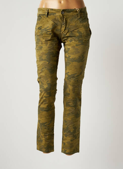 Pantalon slim verde PLEASE femeie