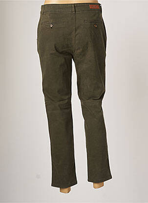 Pantalon chino țesătură poplin mărime normală verde REIKO femeie