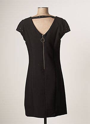 Rochie midi țesătură crep mâneci scurte negru SCHOOL RAG femeie