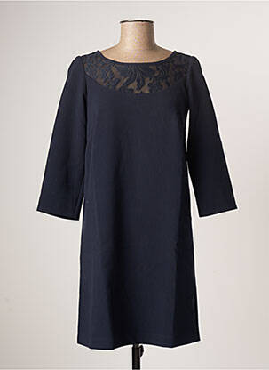 Rochie scurtă mâneci 3/4 mâneci 3/4 albastru DEUX TWO femeie