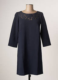 Rochie scurtă mâneci 3/4 mâneci 3/4 albastru DEUX TWO femeie