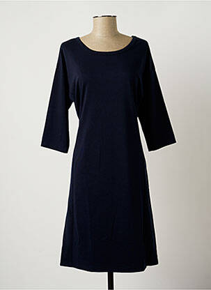 Rochie midi mâneci 3/4 mâneci 3/4 albastru ICHI femeie