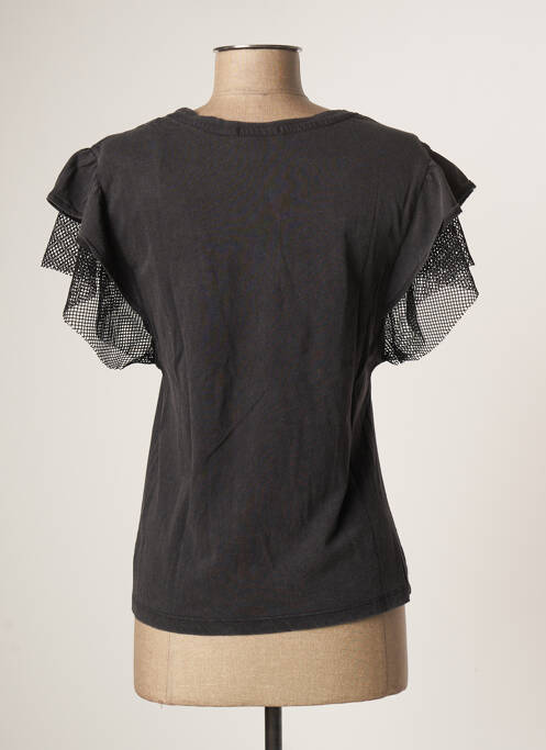 Top elasticitate mâneci scurte gri TEDDY SMITH femme