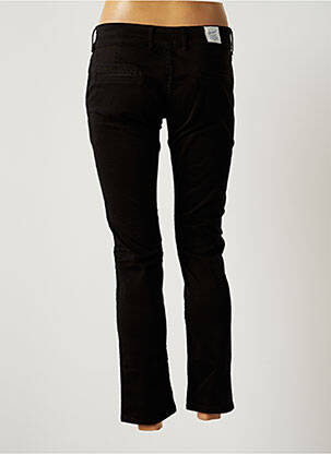 Pantalon chino țesătură poplin mărime normală negru DONOVAN femeie