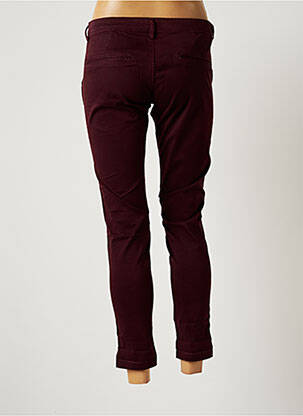 Pantalon chino țesătură poplin mărime normală violet TEDDY SMITH femeie