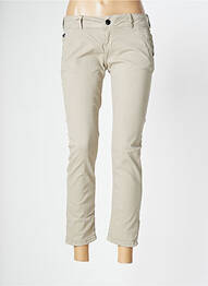 Pantalon 7/8 elasticitate talie joasă bej DONOVAN femme