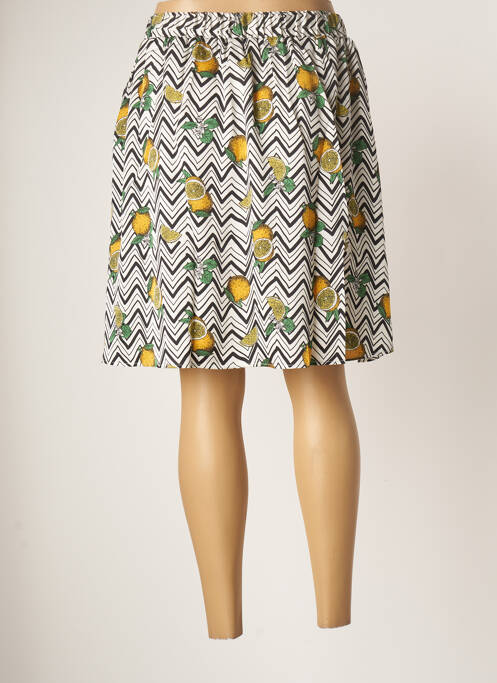 Fustă midi alb SMASHED LEMON femeie