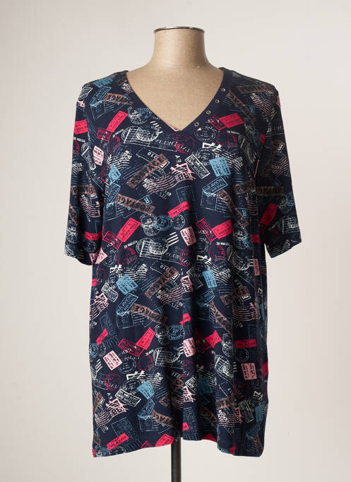 Tunică mâneci scurte albastru CHALOU femeie