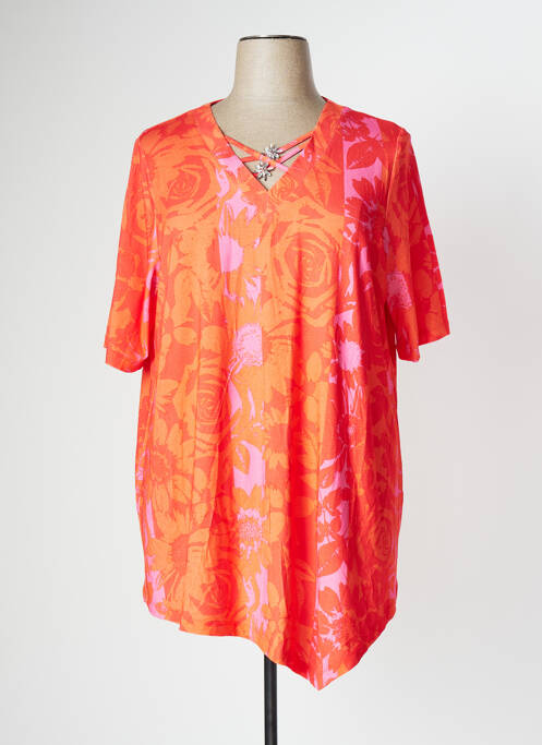 Tricou elasticitate mâneci scurte portocaliu SEMPRE PIU femme