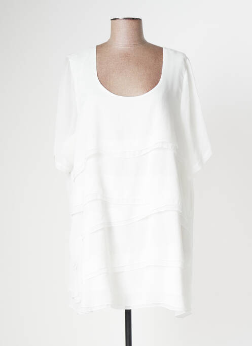 Tunică mâneci scurte alb YOEK femeie