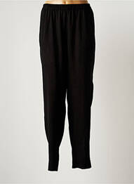Pantalon drept țesătură crep mărime normală negru SEMPRE PIU BY CHALOU femme