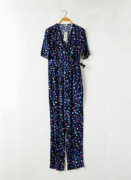Salopetă-pantalon țesătură crep mâneci scurte albastru CONDITIONS APPLY femme