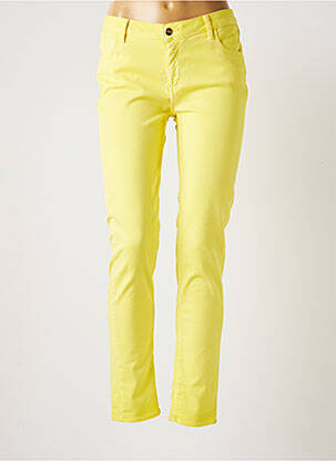 Pantalon slim talie joasă talie joasă galben REIKO femeie