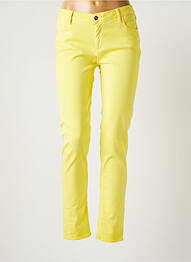 Pantalon slim talie joasă talie joasă galben REIKO femeie