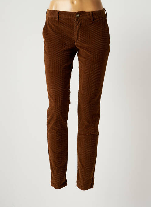 Pantalon chino maro MAISON CLOCHARD femeie