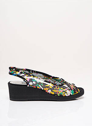 Sandale/pantofi decupați toc platformă toc plat până la 3 cm negru AZUREE femeie