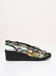 Sandale/pantofi decupați toc platformă toc plat până la 3 cm negru AZUREE femme