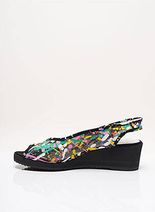 Sandale/pantofi decupați toc platformă toc plat până la 3 cm negru AZUREE femeie