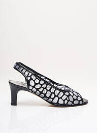 Sandale/pantofi decupați toc plat până la 3 cm negru AZUREE femme