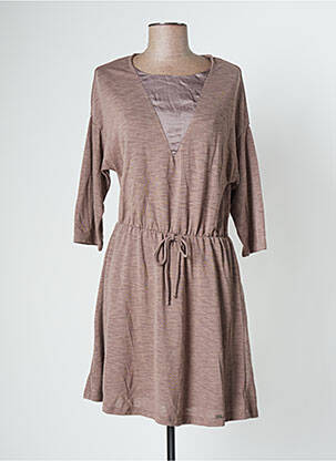 Rochie midi mâneci lungi mâneci lungi maro BANANA MOON femeie