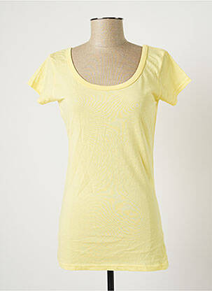 Tricou elasticitate mâneci scurte galben BANANA MOON femeie