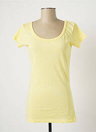 Tricou elasticitate mâneci scurte galben BANANA MOON femeie