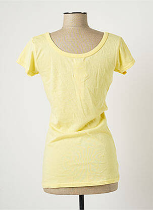 Tricou elasticitate mâneci scurte galben BANANA MOON femeie