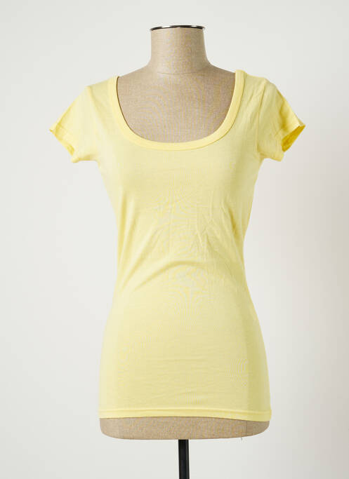 Tricou elasticitate mâneci scurte galben BANANA MOON femme