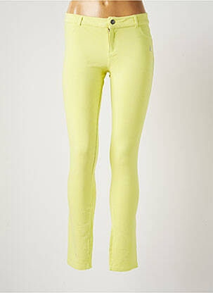 Pantalon slim țesătură poplin mărime normală galben BANANA MOON femeie