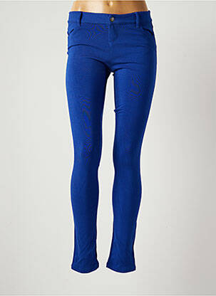 Pantalon slim țesătură poplin mărime normală albastru BANANA MOON femeie