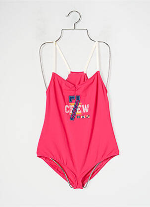 Costum de baie dintr-o singură piesă serigrafie roz BANANA MOON fată
