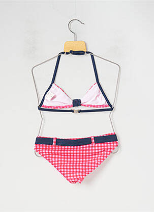 Costum de baie din două piese bretele elastice reglabile roz BANANA MOON fată