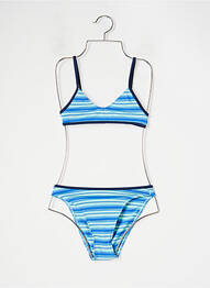 Costum de baie din două piese imprimeu dungi albastru BANANA MOON fille