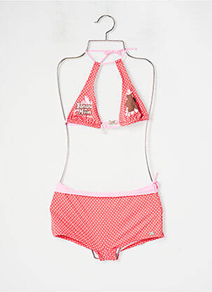 Costum de baie din două piese chilot scurt roșu BANANA MOON fată