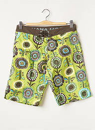 Chiloți de baie imprimeu floral scurt verde BANANA MOON femme
