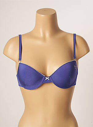 Sutien efect material satinat top sutien modelat albastru BANANA MOON femeie