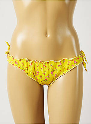 Chiloți de baie imprimeu floral bikini galben BANANA MOON femeie