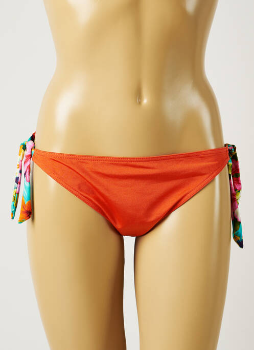 Chiloți de baie închidere cu legături de legat bikini portocaliu BANANA MOON femme